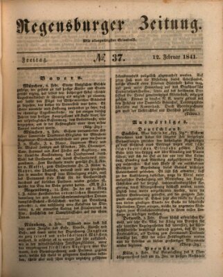 Regensburger Zeitung Freitag 12. Februar 1841