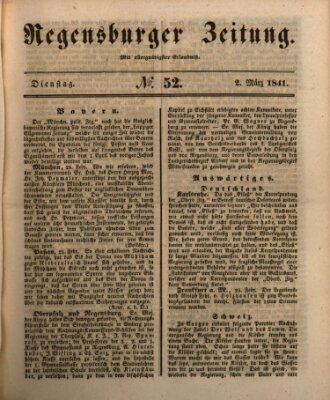 Regensburger Zeitung Dienstag 2. März 1841