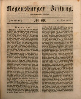 Regensburger Zeitung Donnerstag 15. April 1841