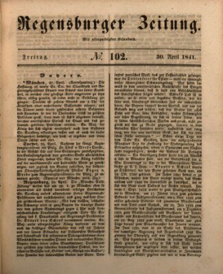 Regensburger Zeitung Freitag 30. April 1841