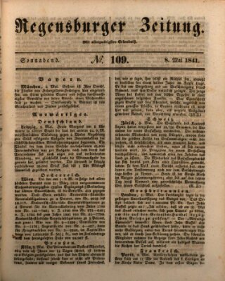 Regensburger Zeitung Samstag 8. Mai 1841