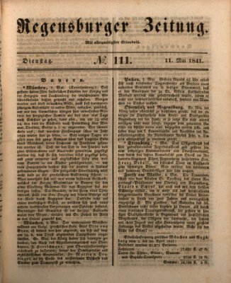 Regensburger Zeitung Dienstag 11. Mai 1841