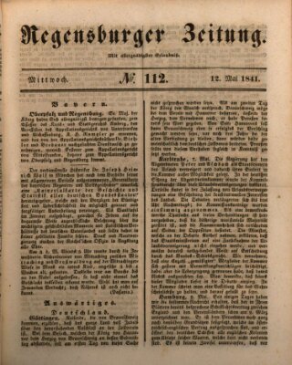 Regensburger Zeitung Mittwoch 12. Mai 1841