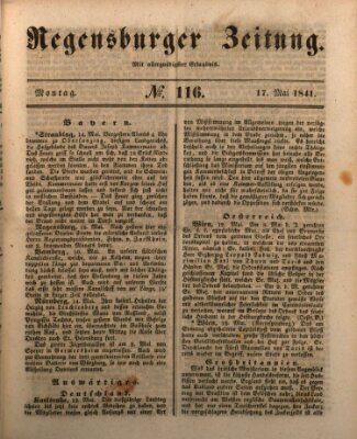 Regensburger Zeitung Montag 17. Mai 1841