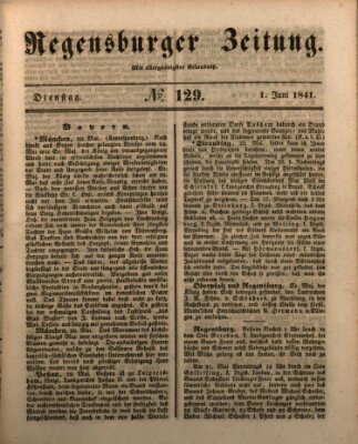 Regensburger Zeitung Dienstag 1. Juni 1841