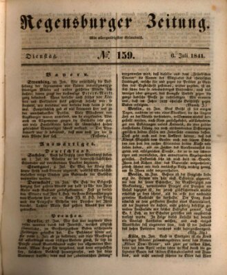 Regensburger Zeitung Dienstag 6. Juli 1841