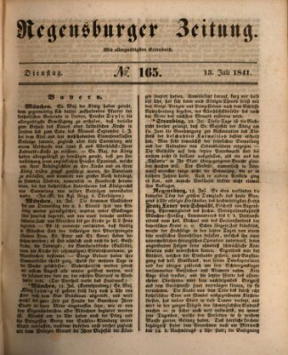 Regensburger Zeitung Dienstag 13. Juli 1841