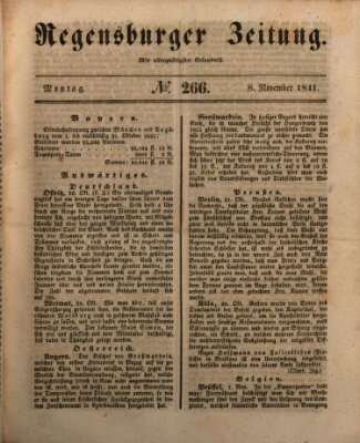 Regensburger Zeitung Montag 8. November 1841