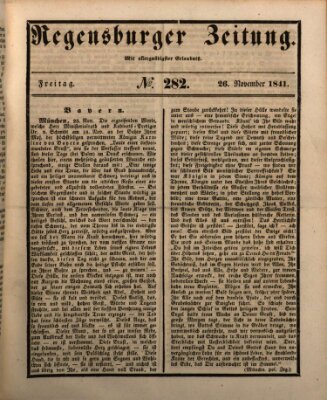 Regensburger Zeitung Freitag 26. November 1841