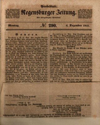 Regensburger Zeitung Montag 6. Dezember 1841