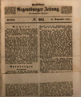 Regensburger Zeitung Freitag 10. Dezember 1841