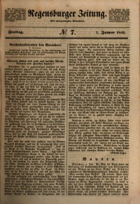 Regensburger Zeitung Freitag 7. Januar 1842