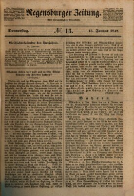 Regensburger Zeitung Donnerstag 13. Januar 1842