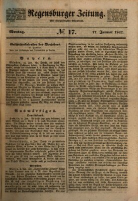 Regensburger Zeitung Montag 17. Januar 1842