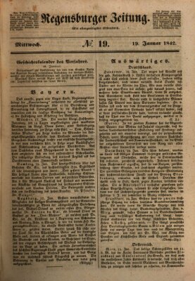 Regensburger Zeitung Mittwoch 19. Januar 1842