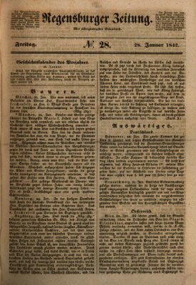 Regensburger Zeitung Freitag 28. Januar 1842