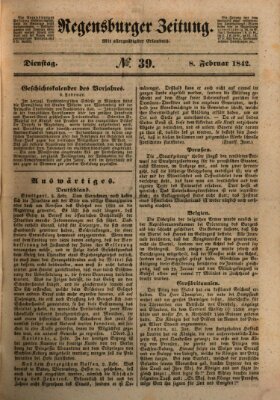 Regensburger Zeitung Dienstag 8. Februar 1842