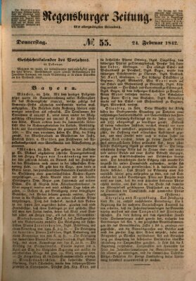 Regensburger Zeitung Donnerstag 24. Februar 1842