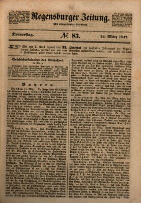 Regensburger Zeitung Donnerstag 24. März 1842