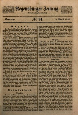 Regensburger Zeitung Sonntag 3. April 1842