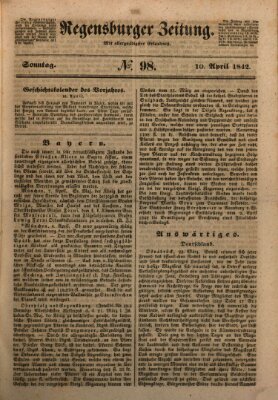 Regensburger Zeitung Sonntag 10. April 1842