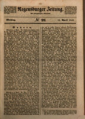 Regensburger Zeitung Montag 11. April 1842