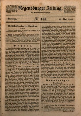 Regensburger Zeitung Montag 16. Mai 1842