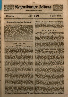 Regensburger Zeitung Sonntag 5. Juni 1842