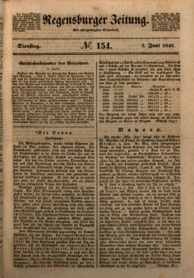 Regensburger Zeitung Dienstag 7. Juni 1842