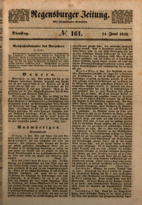 Regensburger Zeitung Dienstag 14. Juni 1842