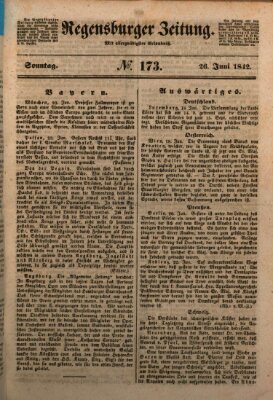 Regensburger Zeitung Sonntag 26. Juni 1842