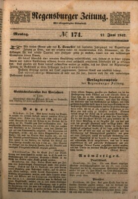 Regensburger Zeitung Montag 27. Juni 1842