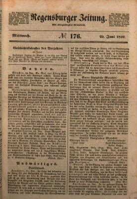 Regensburger Zeitung Mittwoch 29. Juni 1842