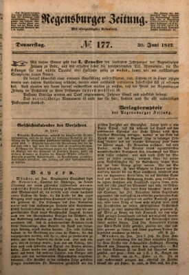 Regensburger Zeitung Donnerstag 30. Juni 1842