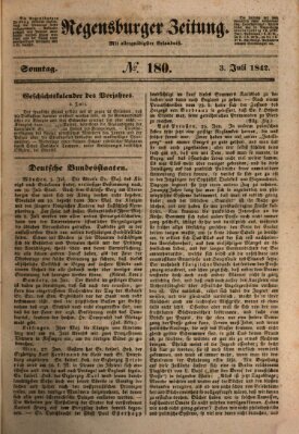 Regensburger Zeitung Sonntag 3. Juli 1842