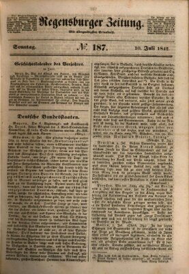 Regensburger Zeitung Sonntag 10. Juli 1842