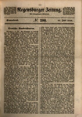 Regensburger Zeitung Samstag 23. Juli 1842