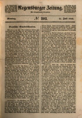 Regensburger Zeitung Montag 25. Juli 1842