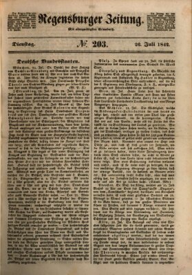 Regensburger Zeitung Dienstag 26. Juli 1842