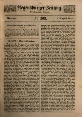 Regensburger Zeitung Montag 1. August 1842