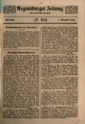 Regensburger Zeitung Freitag 5. August 1842