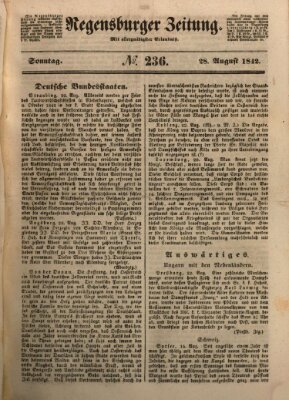 Regensburger Zeitung Sonntag 28. August 1842