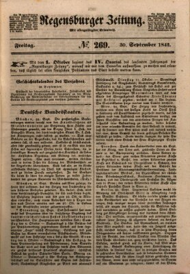 Regensburger Zeitung Freitag 30. September 1842