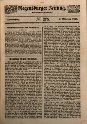 Regensburger Zeitung Donnerstag 6. Oktober 1842