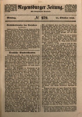 Regensburger Zeitung Montag 10. Oktober 1842