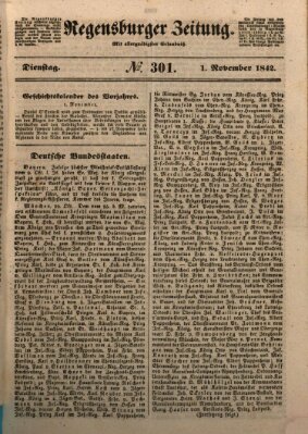 Regensburger Zeitung Dienstag 1. November 1842