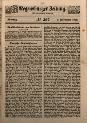 Regensburger Zeitung Montag 7. November 1842