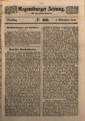 Regensburger Zeitung Dienstag 8. November 1842