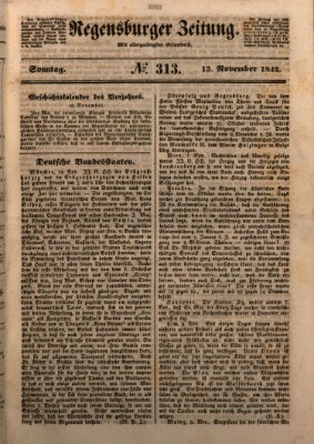 Regensburger Zeitung Sonntag 13. November 1842