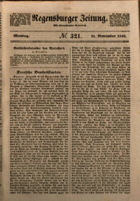 Regensburger Zeitung Montag 21. November 1842